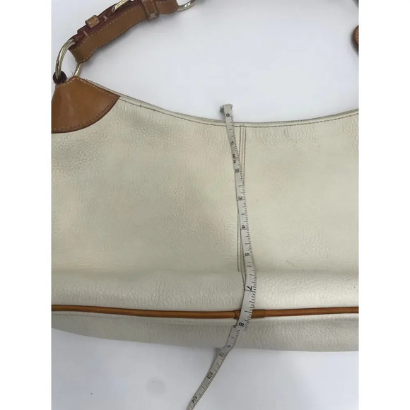 Vintage Authentic Dooney and Bourke White Pebble Leather Hobo Bag H3 433400 - Picture 13 of 16
